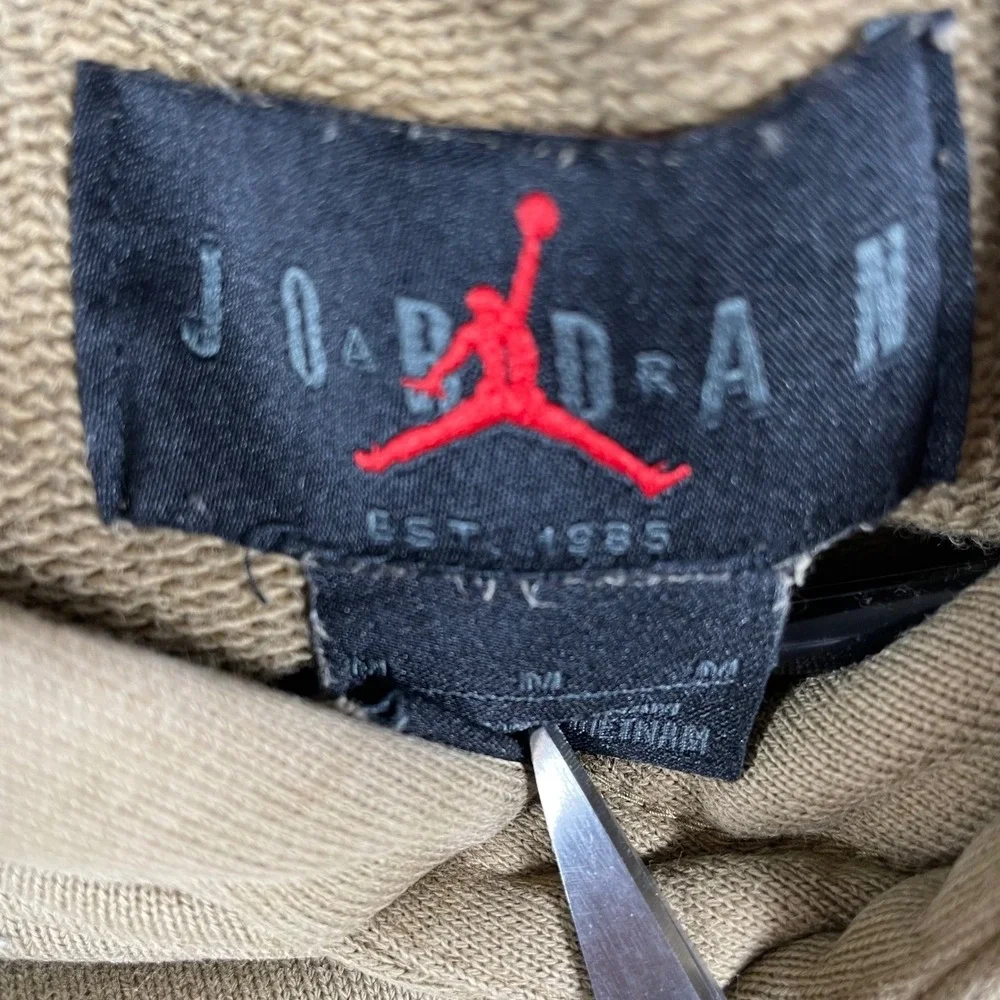 Jordan x Two 18 Mens Flight Fleece Hoodie Driftwood Brown DV7111-283 Medium